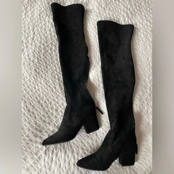 The Knee Suede Boots Goodnight Macaroon Ellis Boots Goodnight